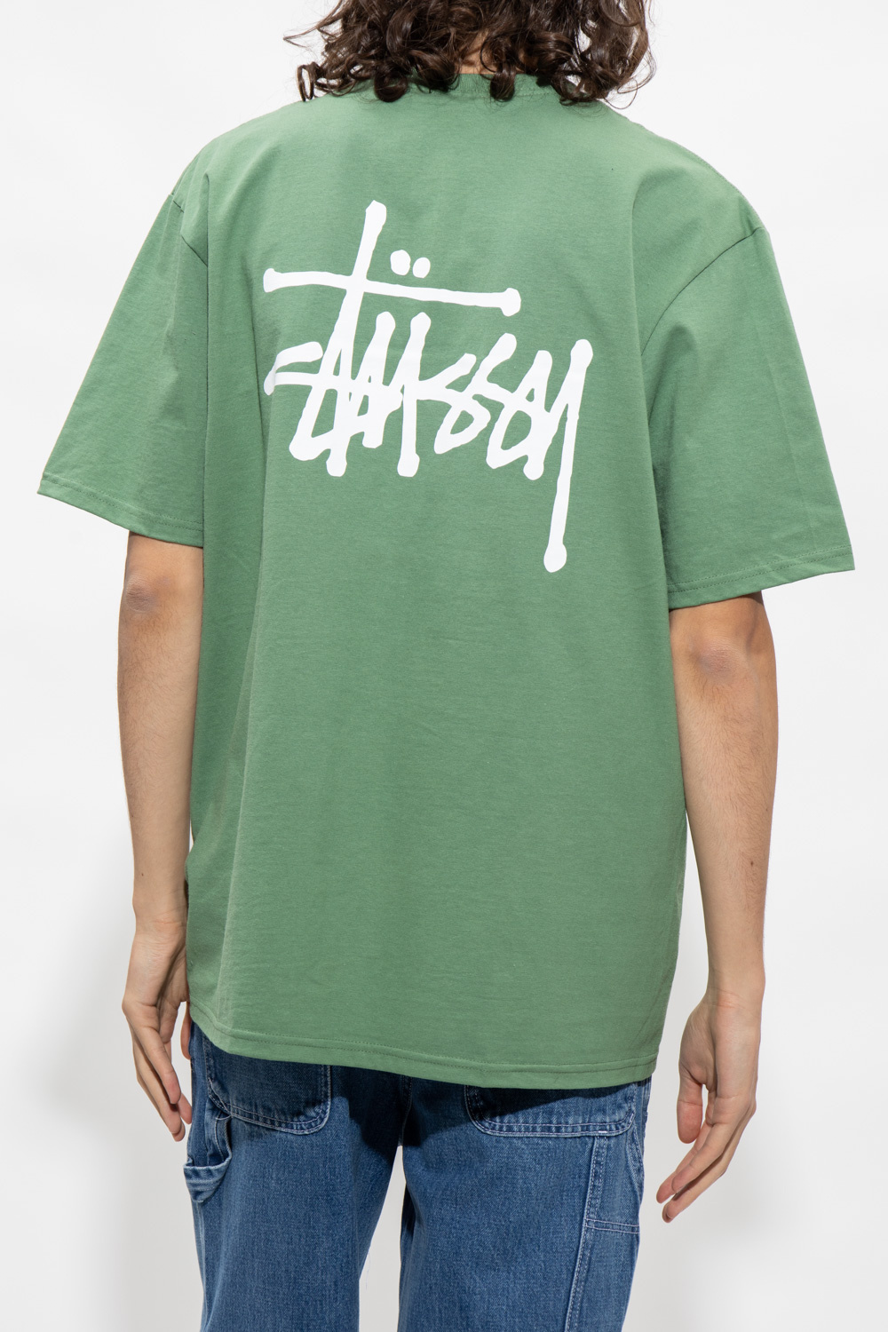 Green Printed T-shirt Stussy - Vitkac GB